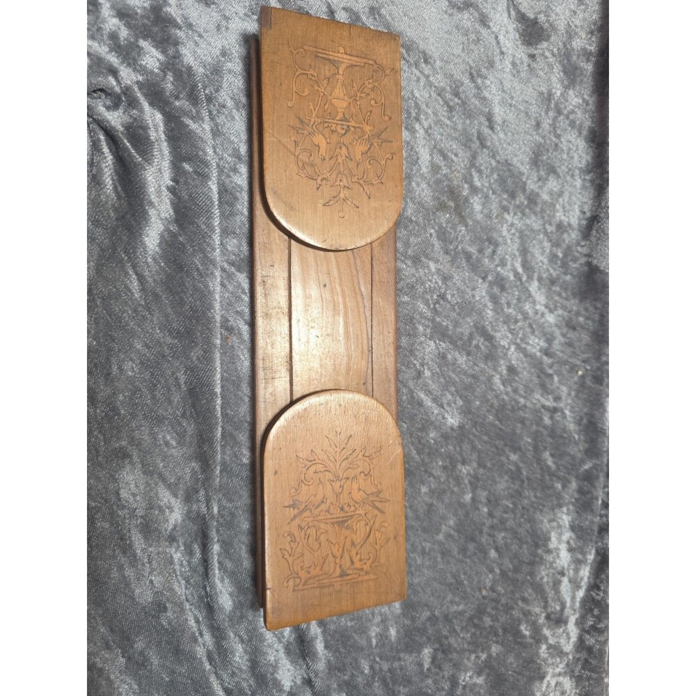 Antique foldable Wooden book shelf applique Handmade Book Holder Engraved
